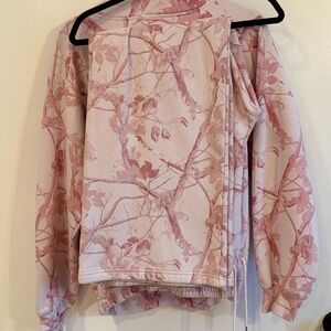 Abercrombie & Fitch Pink Tree-Print Pullover Hoodie and Sweat-pant Set